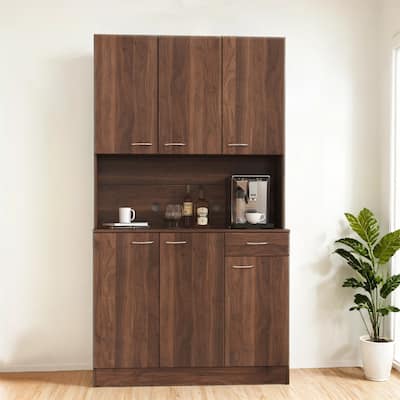 70.87" Tall 6-Door Wardrobe Kitchen Cabinet