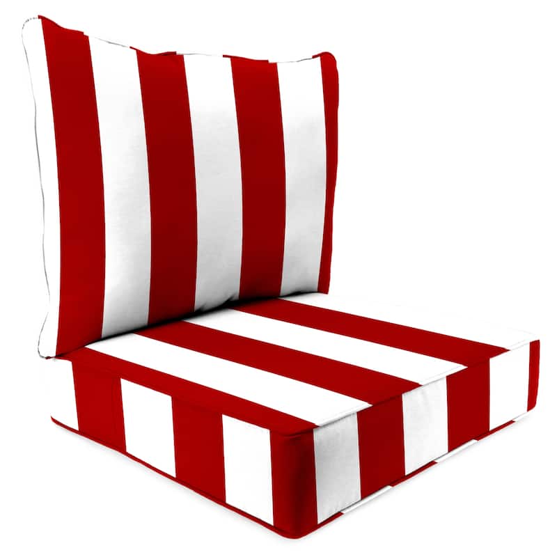24" x 47" Outdoor Deep Seat Cushion Set with Welt - 46.5'' L x 24'' W x 6'' H