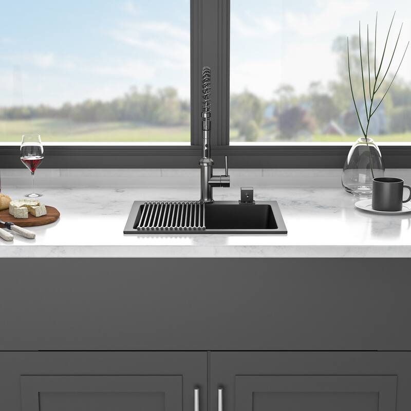 Drop-In Single Bowl Quartz Kitchen Sink