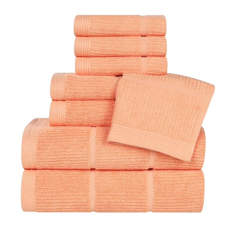 Superior Milo Smart Twist Viscose Cotton Blend 8 Piece Towel Set
