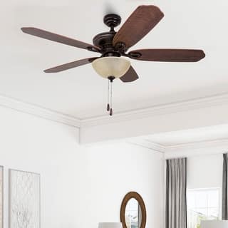 52" Prominence Home Spring Hollow Bronze Traditional Indoor LED Ceiling Fan with Light