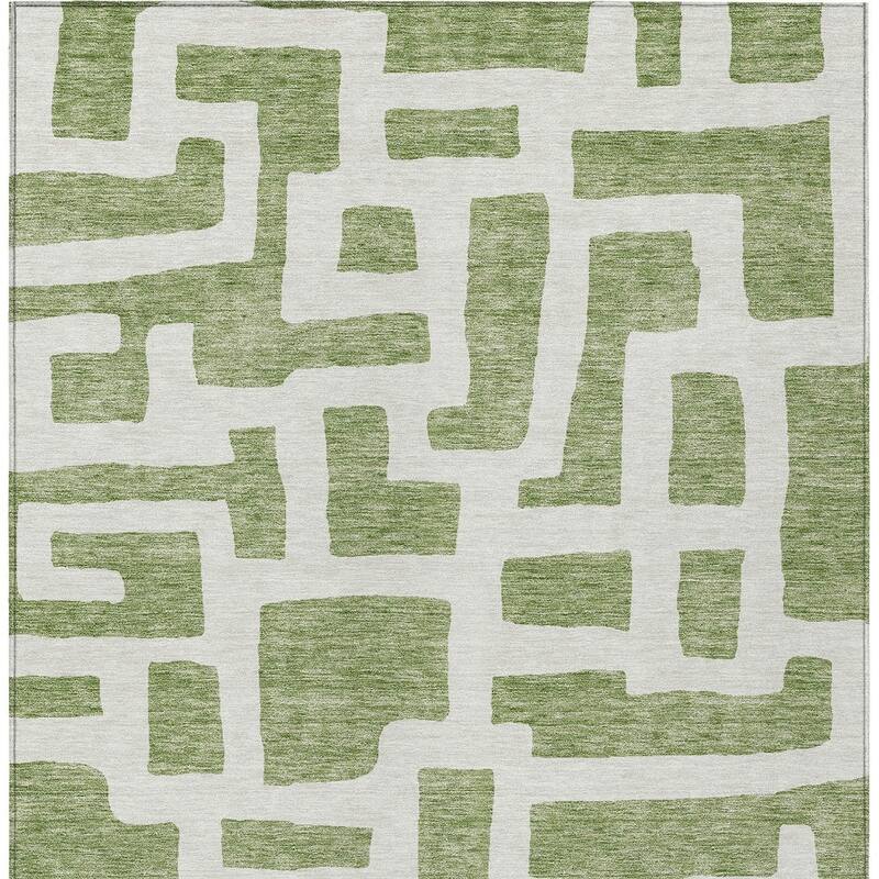 HomeRoots Abstract Transitional Rectangle Outdoor Rug