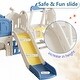 preview thumbnail 13 of 16, 11 in 1 Toddler Slide for Age 1-4 with Basketball Hoop, aisle, swing - 116.54" x 64.96" x 44.09"