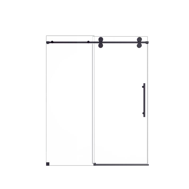 44"-48"W*76" H Frameless Single Sliding Shower Door - 5/16" (8mm) Clear Tempered Glass, Bypass Design