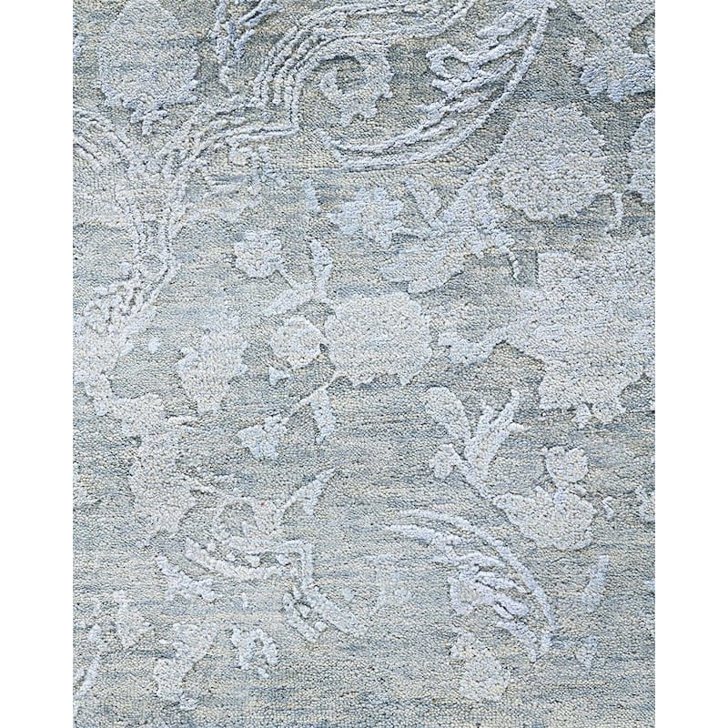 Ikat One-of-a-Kind Hand-Knotted Area Rug, Blue - 9' 3" x 11' 10"