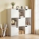 preview thumbnail 5 of 7, Gymax 9-Cube Storage Organizer w/ 5 Doors Wooden Storage Cabinet & - See Details