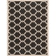 preview thumbnail 62 of 104, SAFAVIEH Courtyard Charleen Indoor/ Outdoor Waterproof Patio Backyard Rug 8' x 11' - Black/Beige