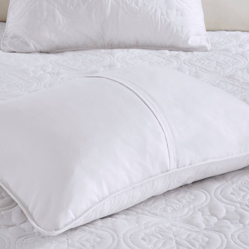 510 Design Hayley Oversized Solid Texture 3 Piece Reversible Bedspread Set