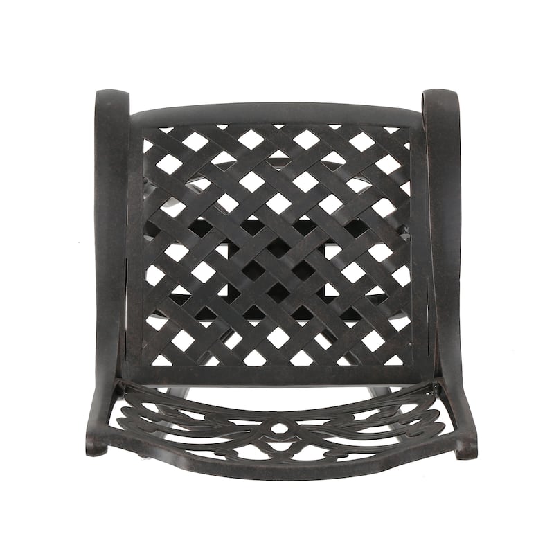 Jayden Outdoor Cast Aluminum Swivel Bar Stool by Christopher Knight Home