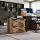 preview thumbnail 4 of 7, Barn Door Wooden 2 Drawers With Lock 25.79"H
