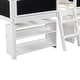 preview thumbnail 18 of 18, Storage Loft Bed with 2 Movable Shelves & Ladder, Guardrail Chalkboard Designed, Twin Size, Solid Wood Slats Support