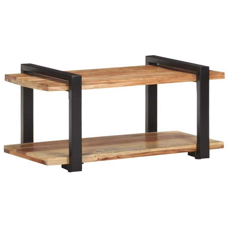 vidaXL TV Stand 35.4"x15.7"x15.7" Solid Wood Acacia