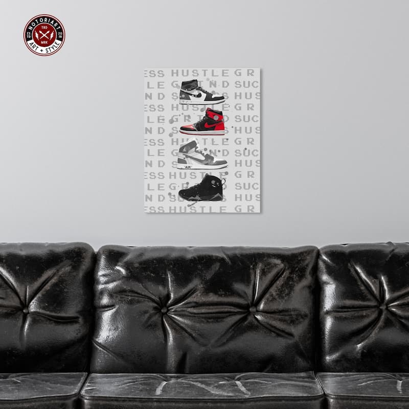 Notoriart Hype Sneakers Gallery Wrapped Sneaker 1 Piece Canvas Wall Art