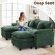 preview thumbnail 13 of 109, Modular Cloud Chenille Sectional Sofa with Ottomans, Deep Seat Convertible L-Shaped or U-Shaped Couch