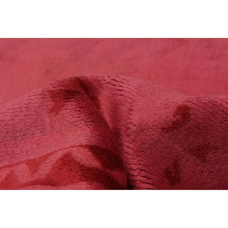 ECARPETGALLERY Hand-knotted Color Transition Pink Wool Rug - 6'2 x 9'9