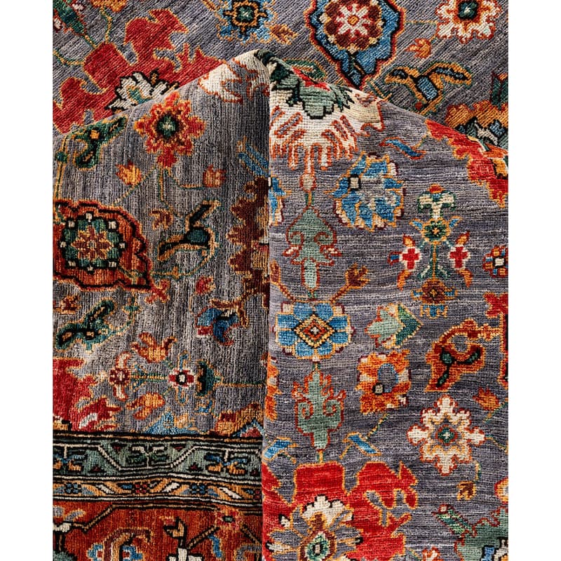 Serapi One-of-a-Kind Hand-Knotted Area Rug - Gray - 9' 3" x 11' 9"