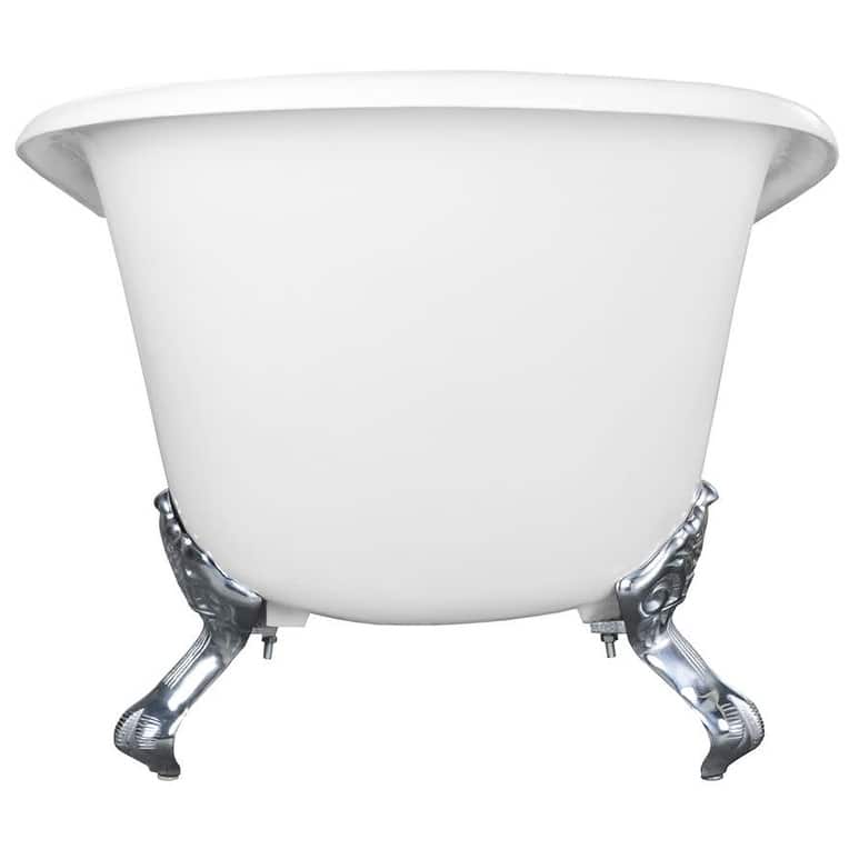 Kingston Brass Aqua Eden 67" Cast Iron Clawfoot Tub with 7" Faucet