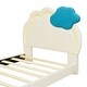 preview thumbnail 46 of 48, Cute Upholstered Bed Frame Cloud-Shaped