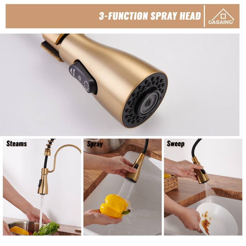 Single Handle Pull Down Sprayer Kitchen Faucet