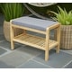 preview thumbnail 21 of 20, Ecostyle Solid Bamboo Padded Bench with Slatted Shelf