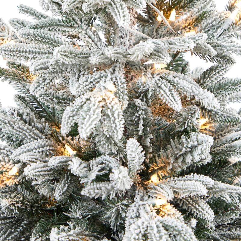 5ft Artificial Christmas Tree with Lights & Planter - Holiday Spruce Decor - Green - 60