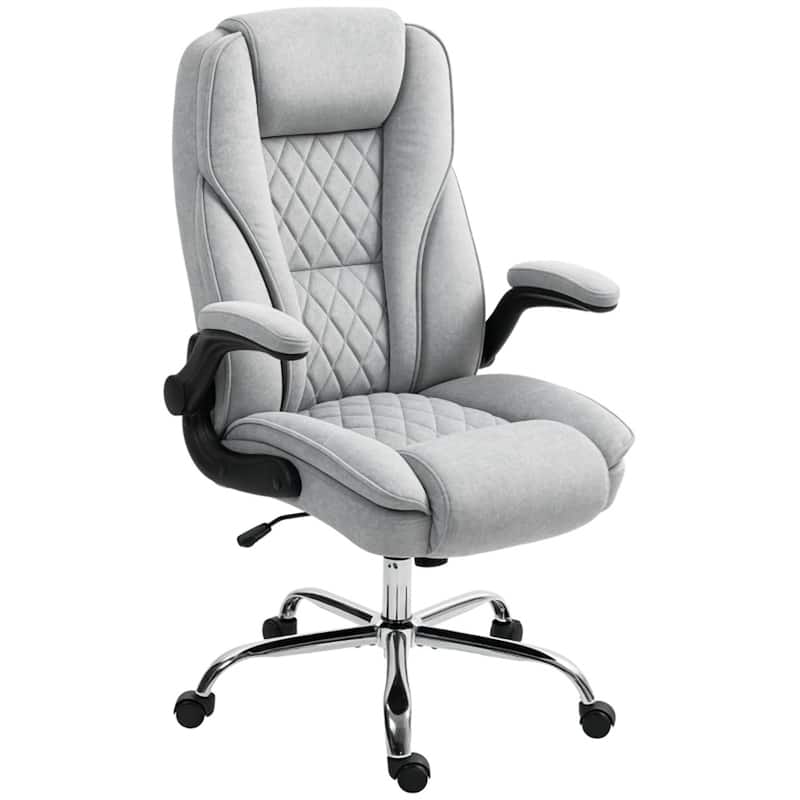 Comfortable Adjustable Height Velvet Desk Chair with Tilt Recline and Swivel Seat Steel Base - 27.6" W x 27.6" D x 44.9" -48" H - Grey