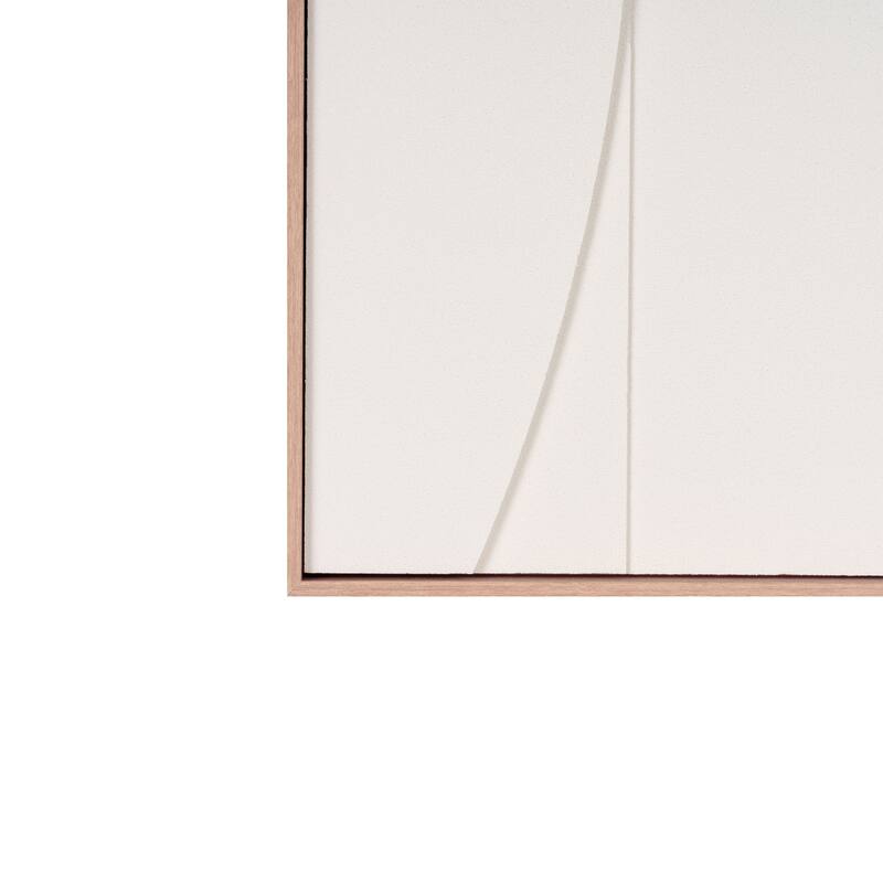 HomeRoots White Minimalist Geo Brown Shadowbox Wall Art