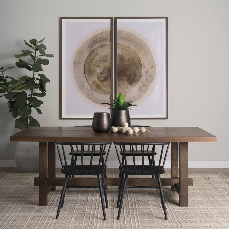 Suke 84" Rectangular Wood Trestle Dining Table - 84.0L x 42.0W x 30.0H
