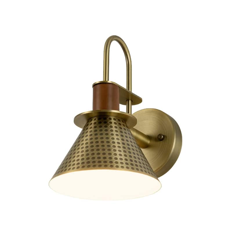Modern 1-Light Bedroom Cone Metal Wall Sconce