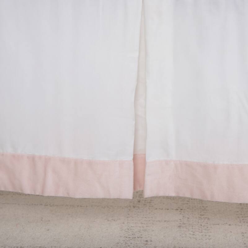 Rizzy Home Velvet Trim Crib Skirt - 26" x 51"