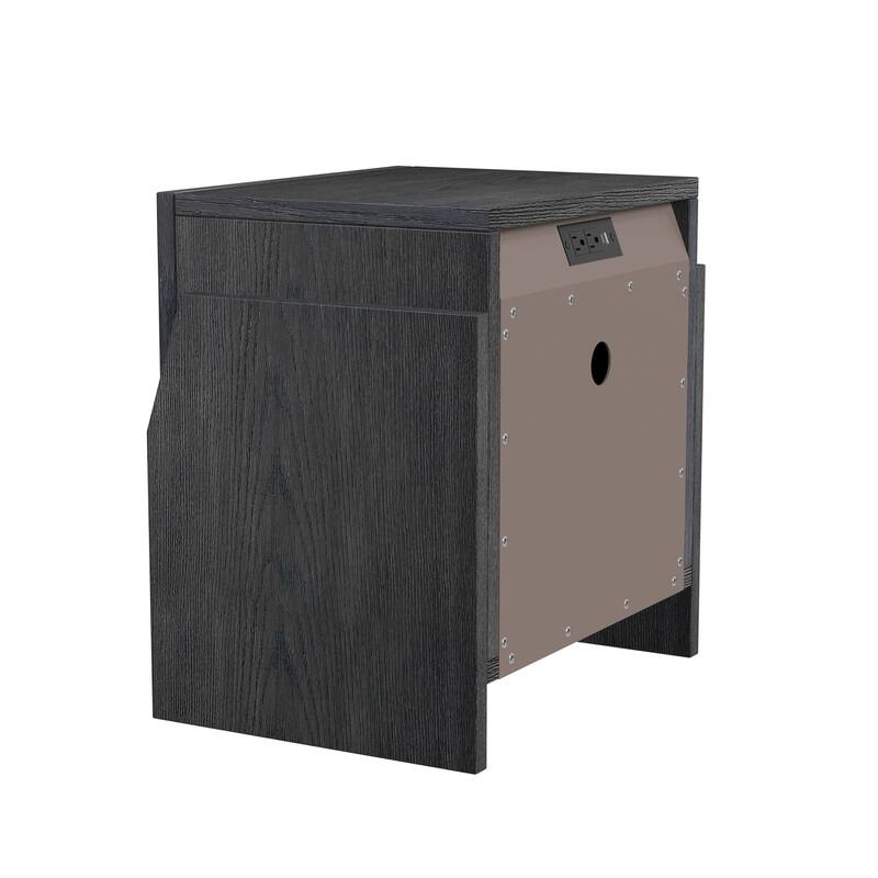 Darby 2- Drawer Solid Wood Nightstand with Power