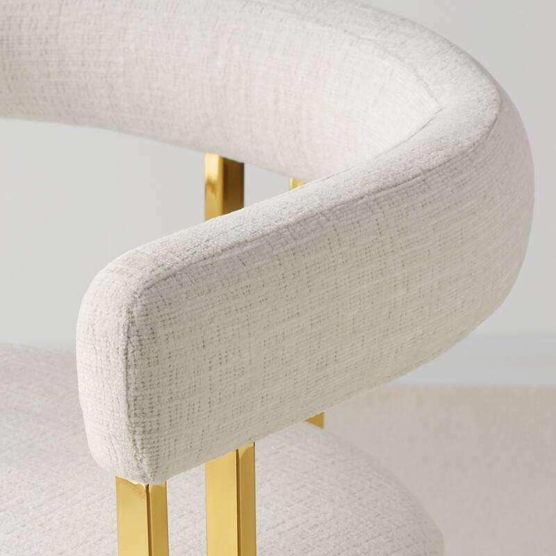 Chenille Upholstered Armchair (Set of 2)