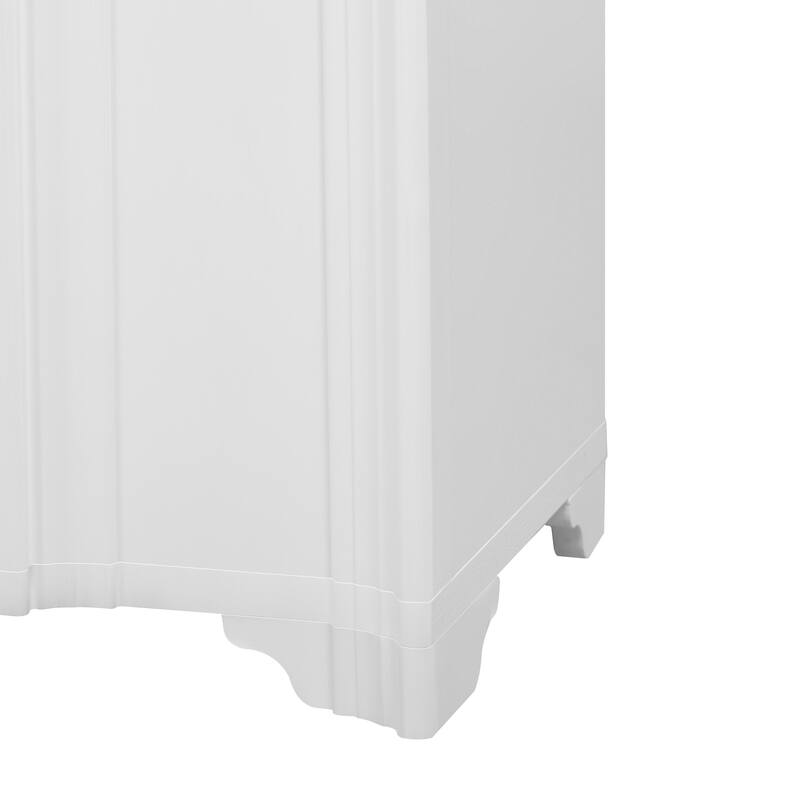 Pine Veneer Sideboard Cupboard, Entryway Cabinets Accent Cabinet with 4 Linear Pattern Door & Triangular Legs for Hallway