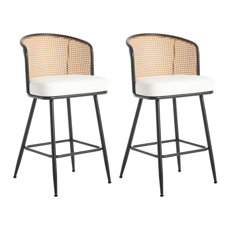 26"/29" Rattan Upholstered Bar Stool /Counter Stools Set of 2/3/4