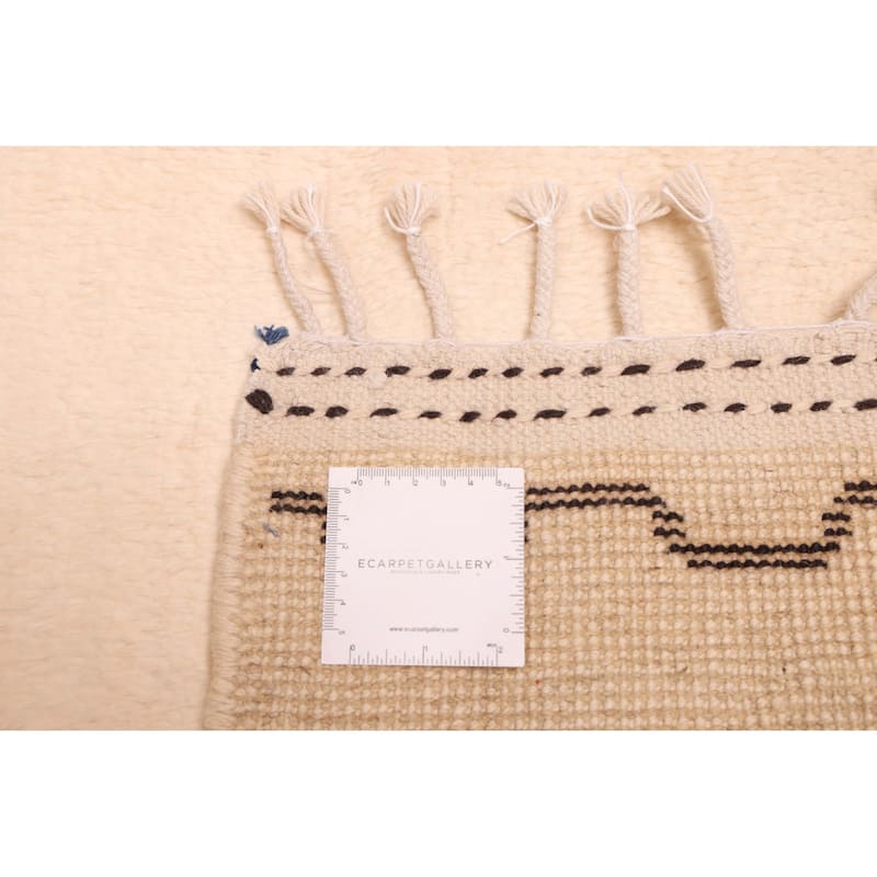 ECARPETGALLERY Hand-knotted Pak Finest Marrakesh Ivory Wool Rug - 8'6 x 9'8