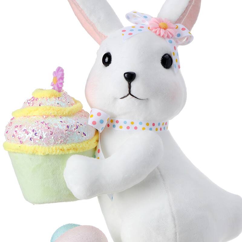 Styrofoam Confection Bunny On Cake 16" Set of 2 - 8.27