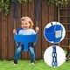 preview thumbnail 9 of 16, EROMMY Heavy-Duty A-Frame Metal Swing Set for Kids - 440lbs Capacity, Includes Saucer Swing & Belt Swing