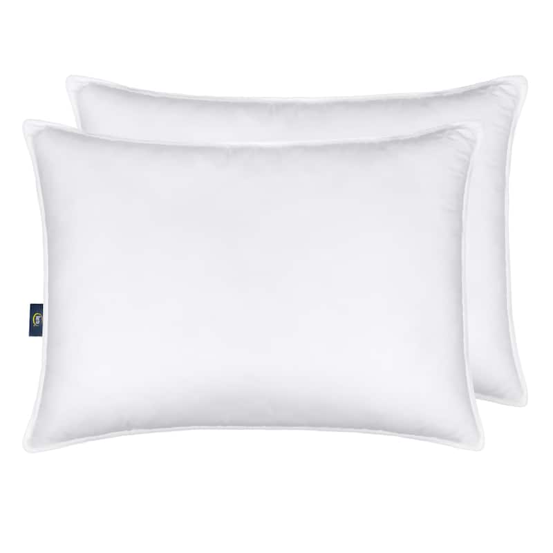 Serta Down Illusion Pillow, Down Alternative Soft/ Medium, 2 pack - White - King