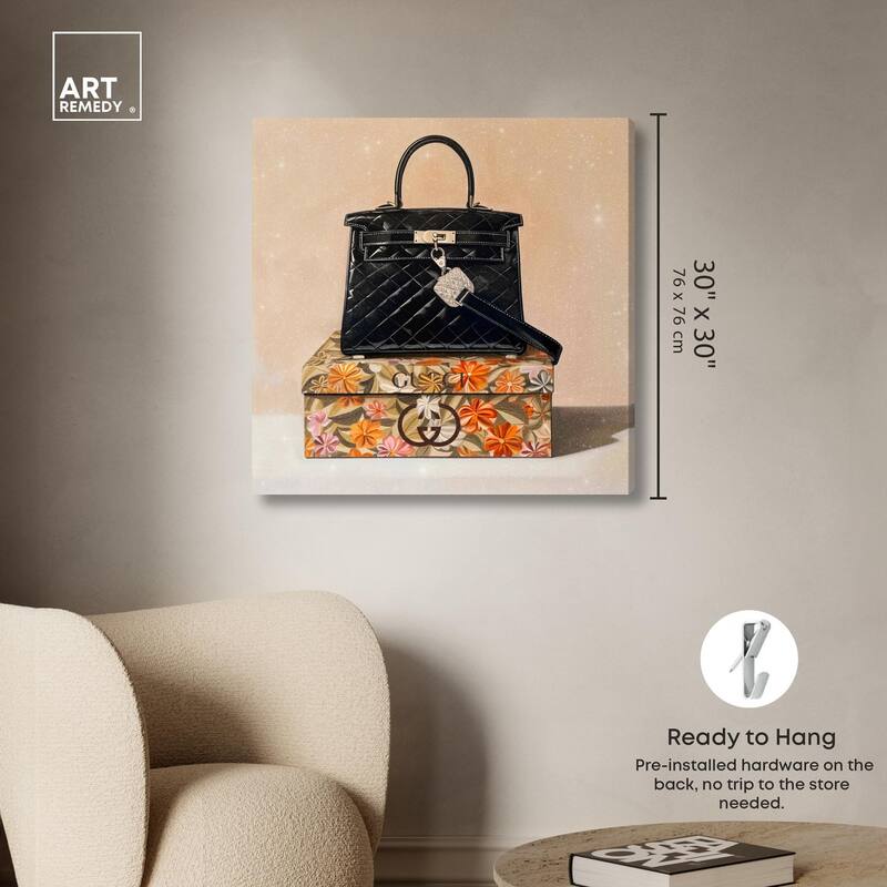 Luxury Purse and Giftbox Canvas by Art Remedy, Gallery Wrapped