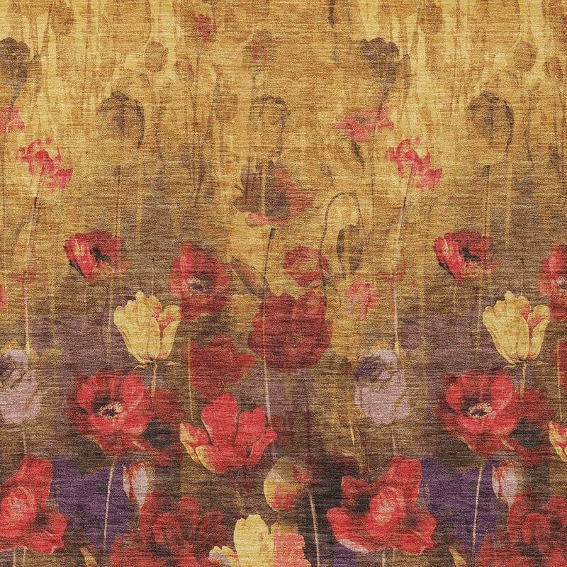 HomeRoots Floral Transitional Rectangle Outdoor Rug