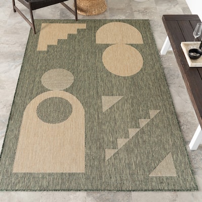 Nuloom Anslie Geometric Indoor/Outdoor Area Rug