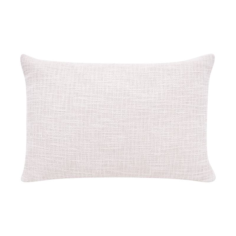 HomeRoots 16" X 24" Light Blue And Ivory 100% Cotton Geometric Zippered Pillow