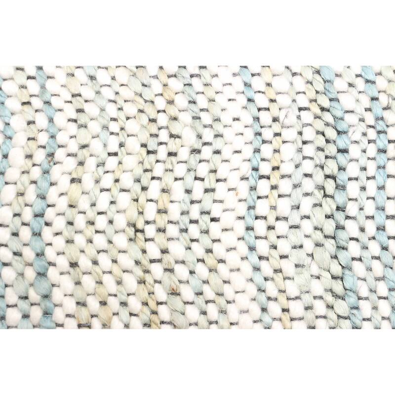 ECARPETGALLERY Braid weave Sienna Ivory Wool Rug - 5'9 x 7'3