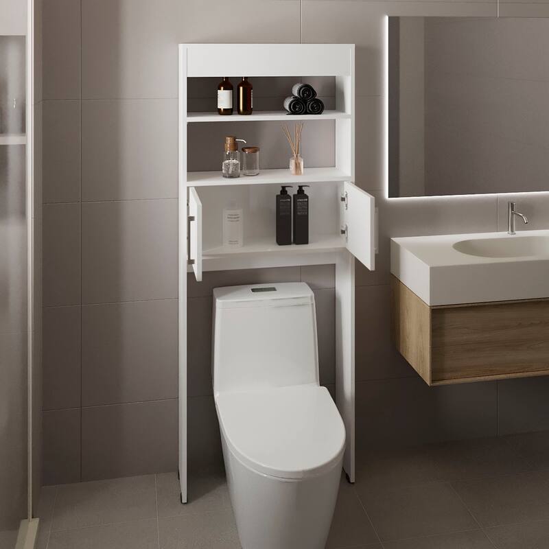 Over The Toilet Space Saver Shelf, Bathroom Storage Cabinet Organizer