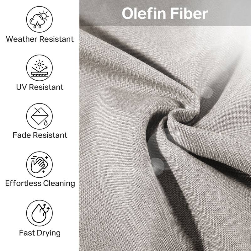 22" W x 24" D x 6" T Outdoor Lounge Chair Replacement Cushion Set Water and Fade Resistant