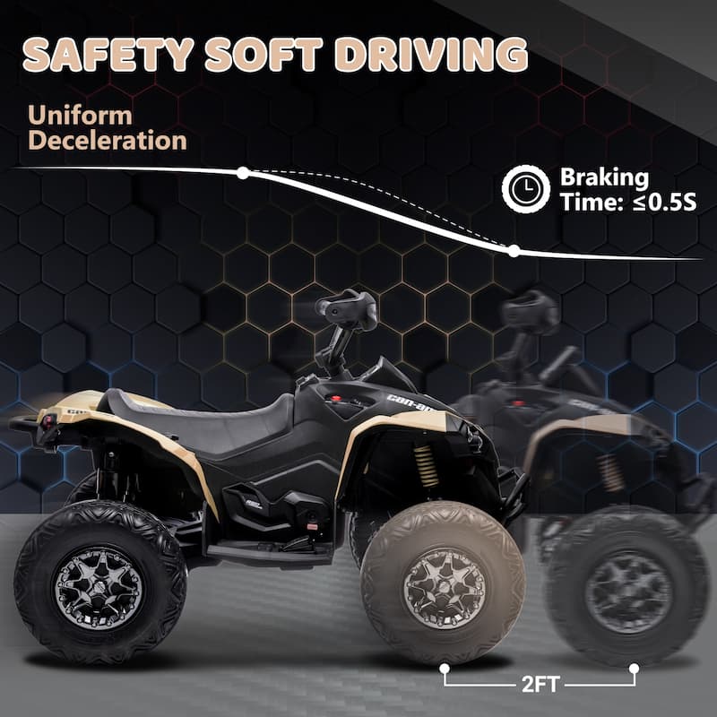 Kids ATV 4 Wheeler, 12V Ride On Toys Car for Best Kids Gift, Green