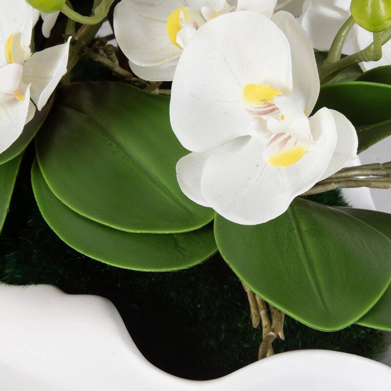 Uttermost 60234 Opulence Orchid 12" Tall Ceramic Faux Flora Planter
