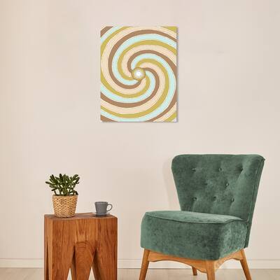 Wynwood Studio Canvas Abstract Candy Swirls Brown Glam Wall Art Canvas Print