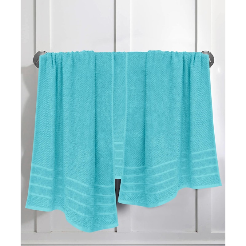 Feather and Stitch NY 650 GSM Premium Cotton 6 Piece Towel Set Super Absorbent Quick Dry Spa Quality