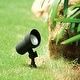 preview thumbnail 1 of 8, Low-Voltage Aluminum Black Outdoor Landscape Path Flood Light LED Clear Glass - 3.25-in W x 7.25-in H x 6.5-in D 3.25-in W x 7.25-in H x 6.5-in D - Black